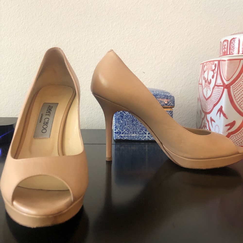 Jimmy Choo peep toe pumps